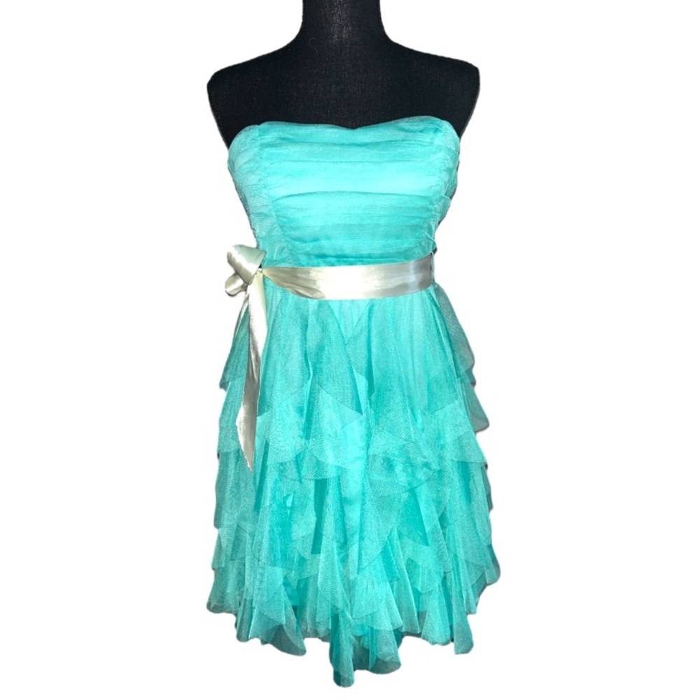 Teeze Me Strapless Tulle Dress 🩵💚